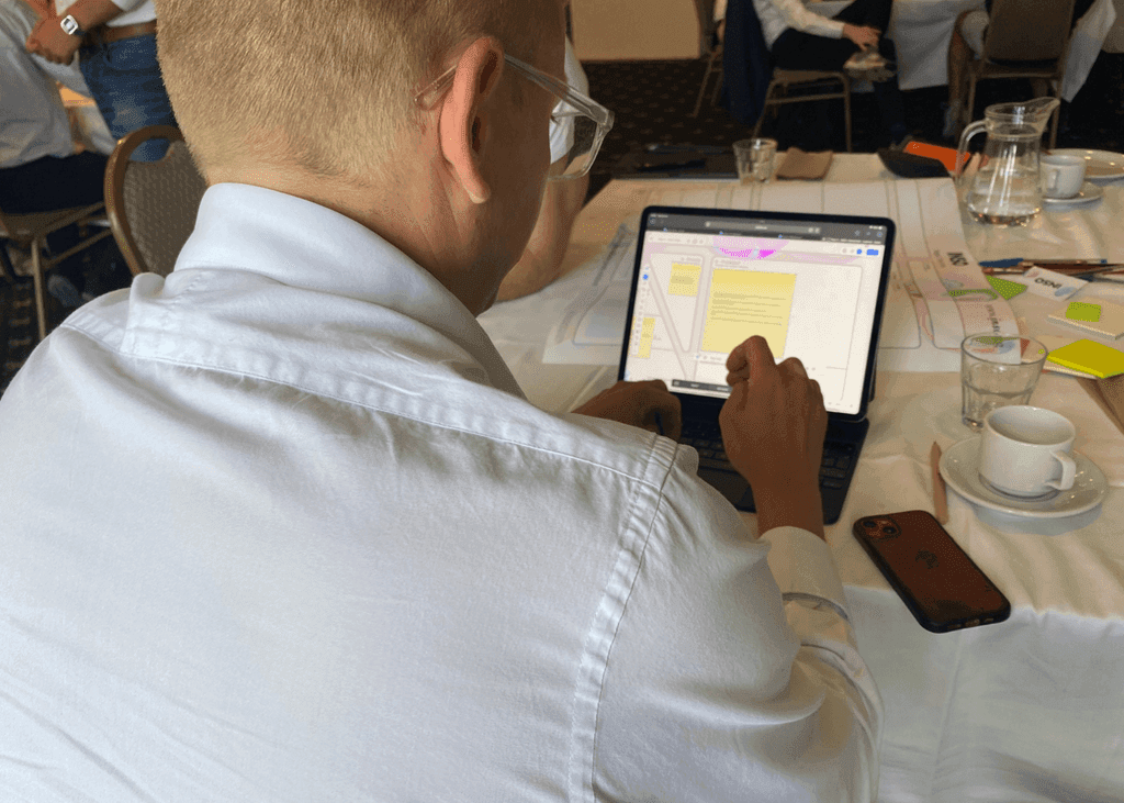 Colleagues collaborating at a Butterfield Bank workshop