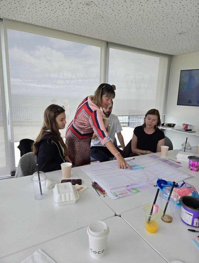 Participants working together during the Sure session